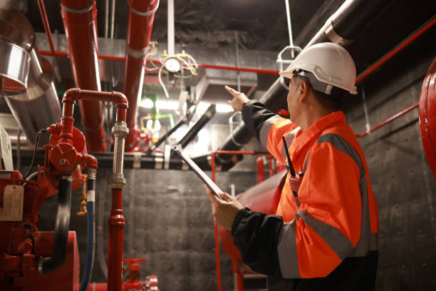 An Engineer doing fire safety audit